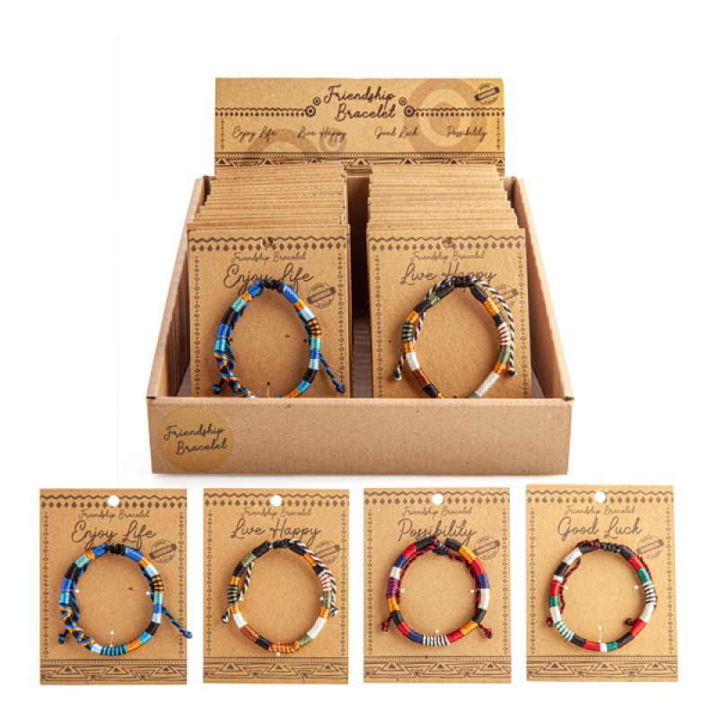 Thread Wrapped Friendship Bracelet Blueberry Express