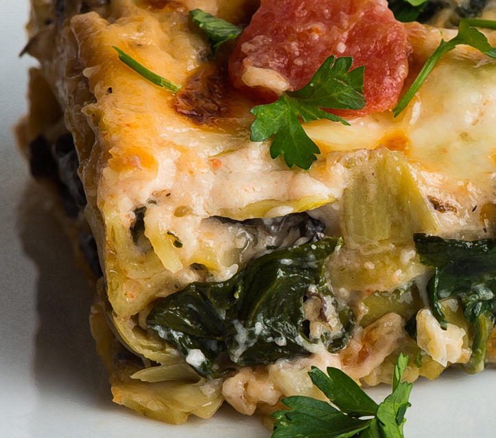 Artichoke and Portobello Mushroom Lasagna