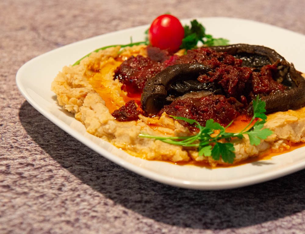 Portobello Mushroom Steaks And Butter Bean Mash Blue Cayenne