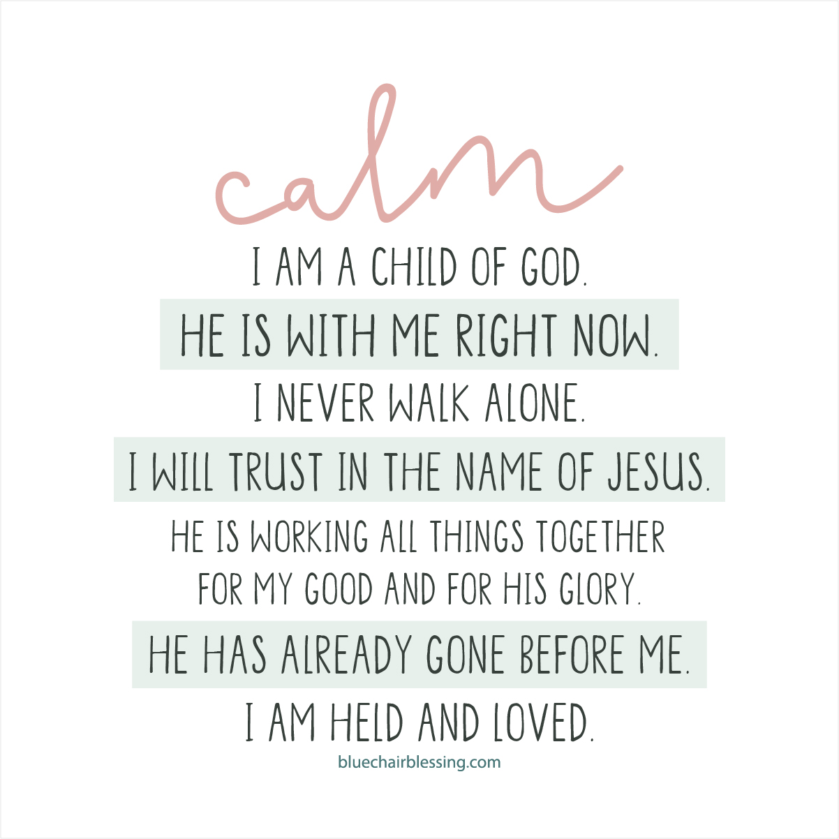 Really anxious? Read this. Blue Chair Blessing