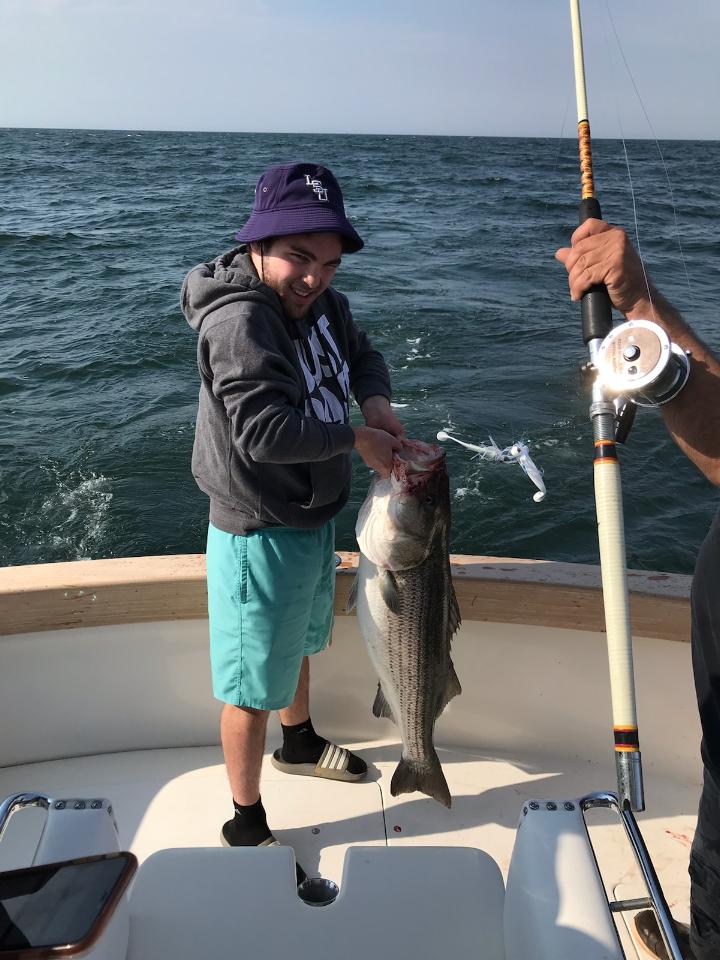 JUNE 3. RYAN AND HIS BUDDIES CAUGHT SOME NICE OVER THE LIMIT STRIPERS