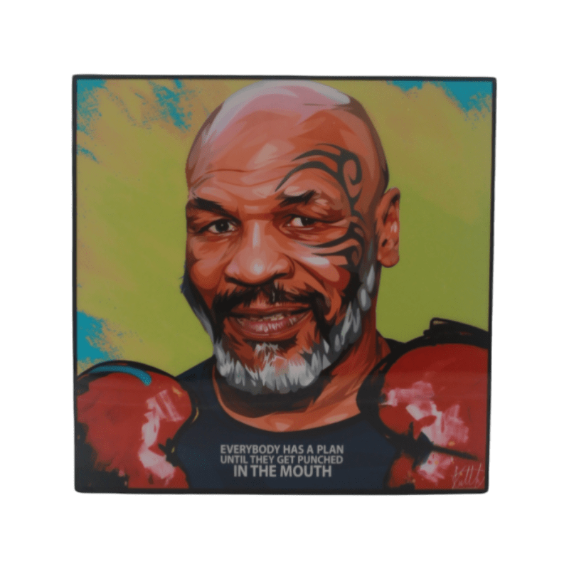 MIKE TYSON VER2 25cm x 25cm Wall Frame Blue Cloud