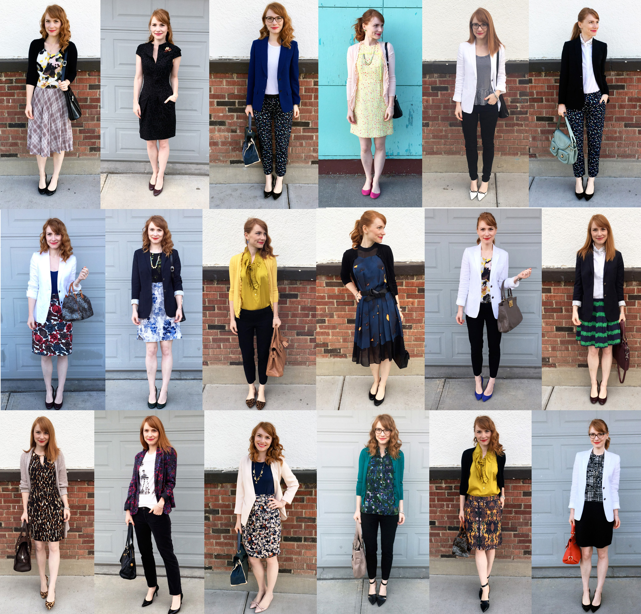 Work Wardrobe Capsules Blue Collar Red Lipstick