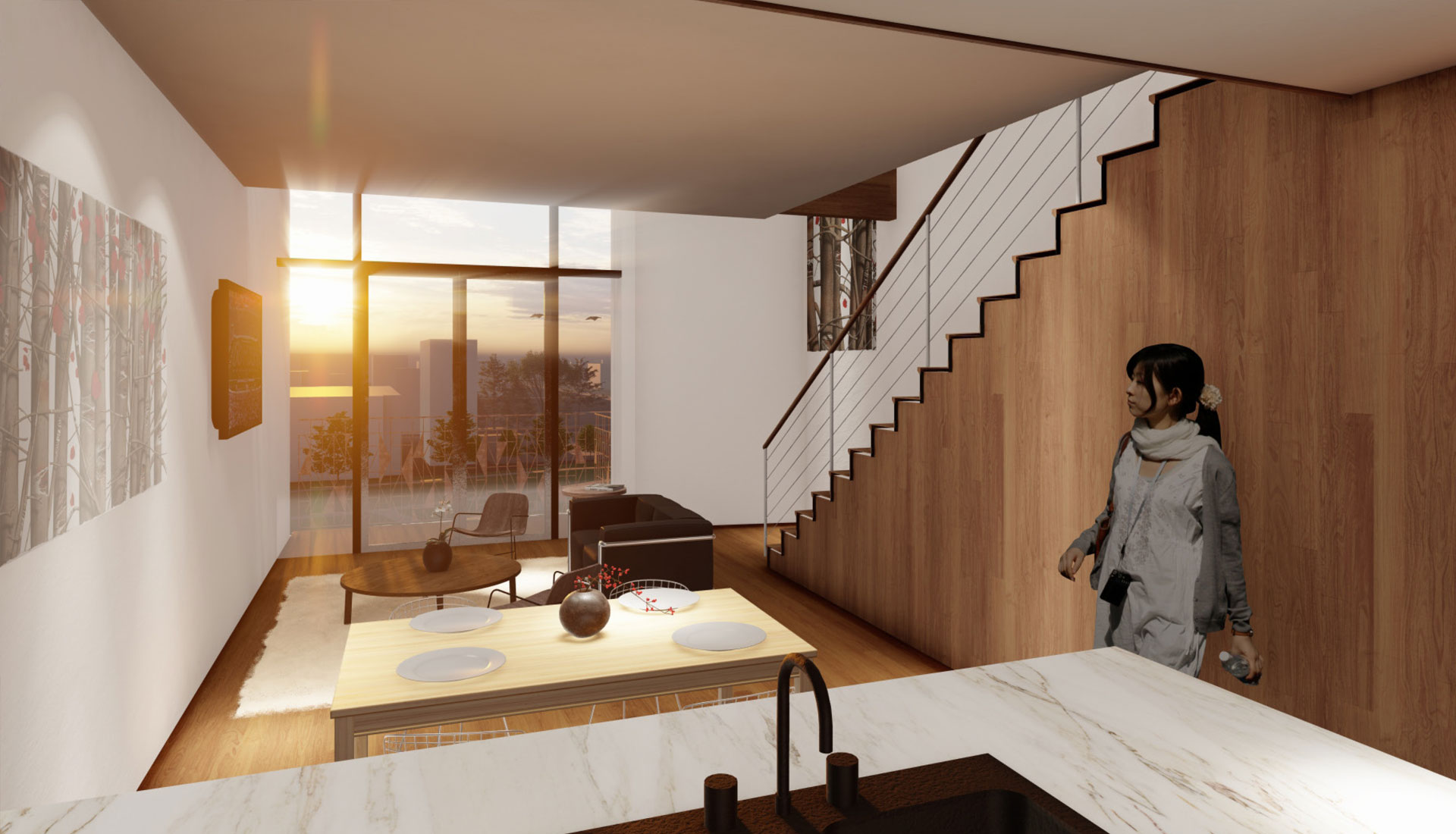 Spring Street Condos Blue Crane