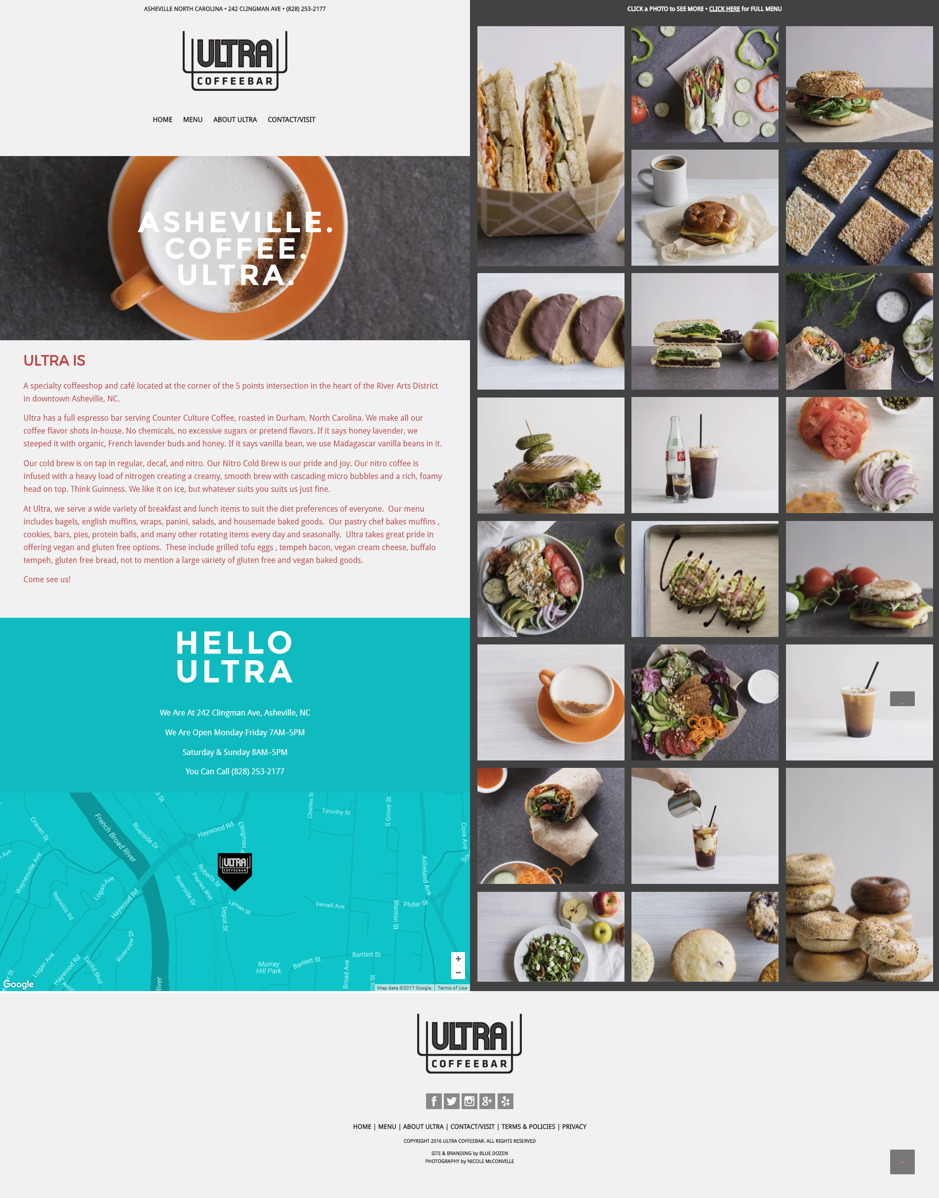 Ultra Coffeebar ⋆ Blue Dozen Design, Asheville NC