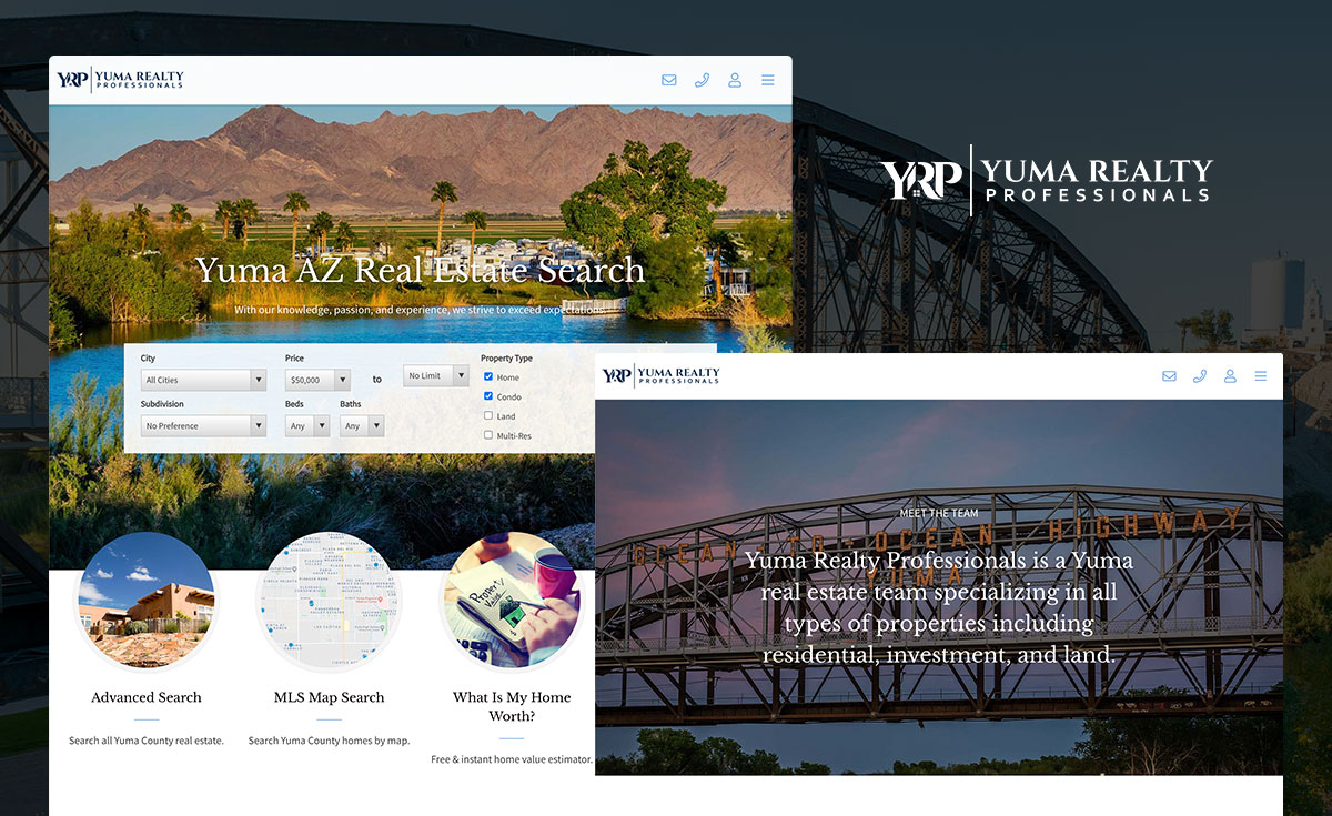 Real Estate Yuma Real Geeks site Blue Dream Creative