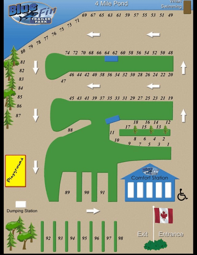 Park Layout BlueFin RV Park
