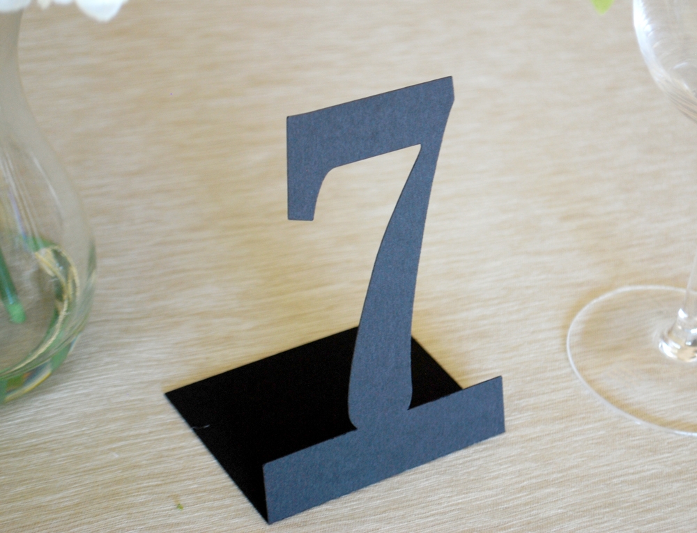 simple self standing table numbers bluefin works