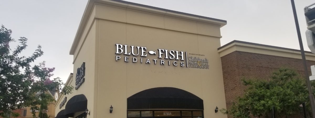 Our Sienna Plantation Sign is Up! Blue Fish Pediatrics Texas