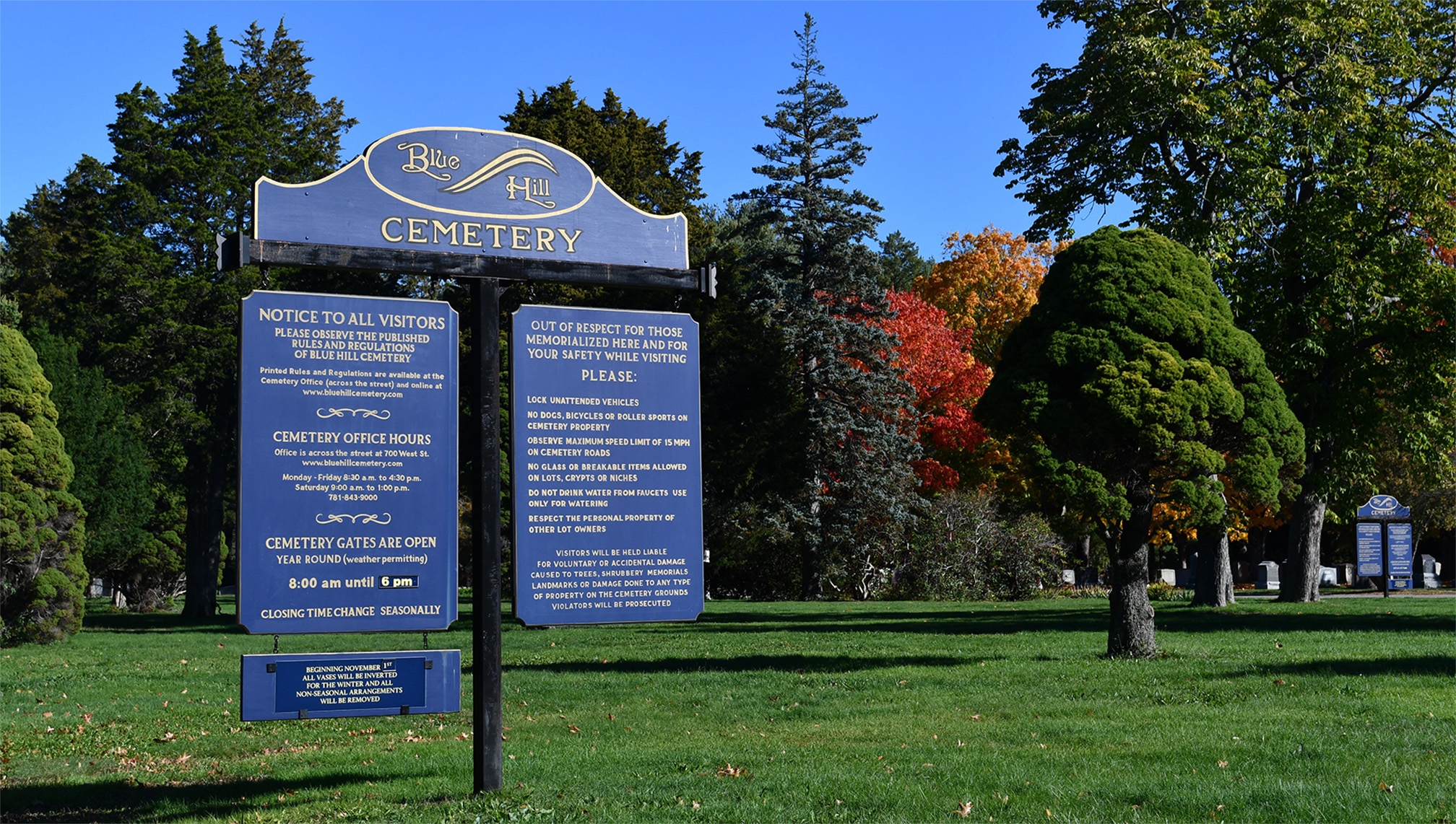 Cemetery Map Blue Hill Cemetery and Crematory
