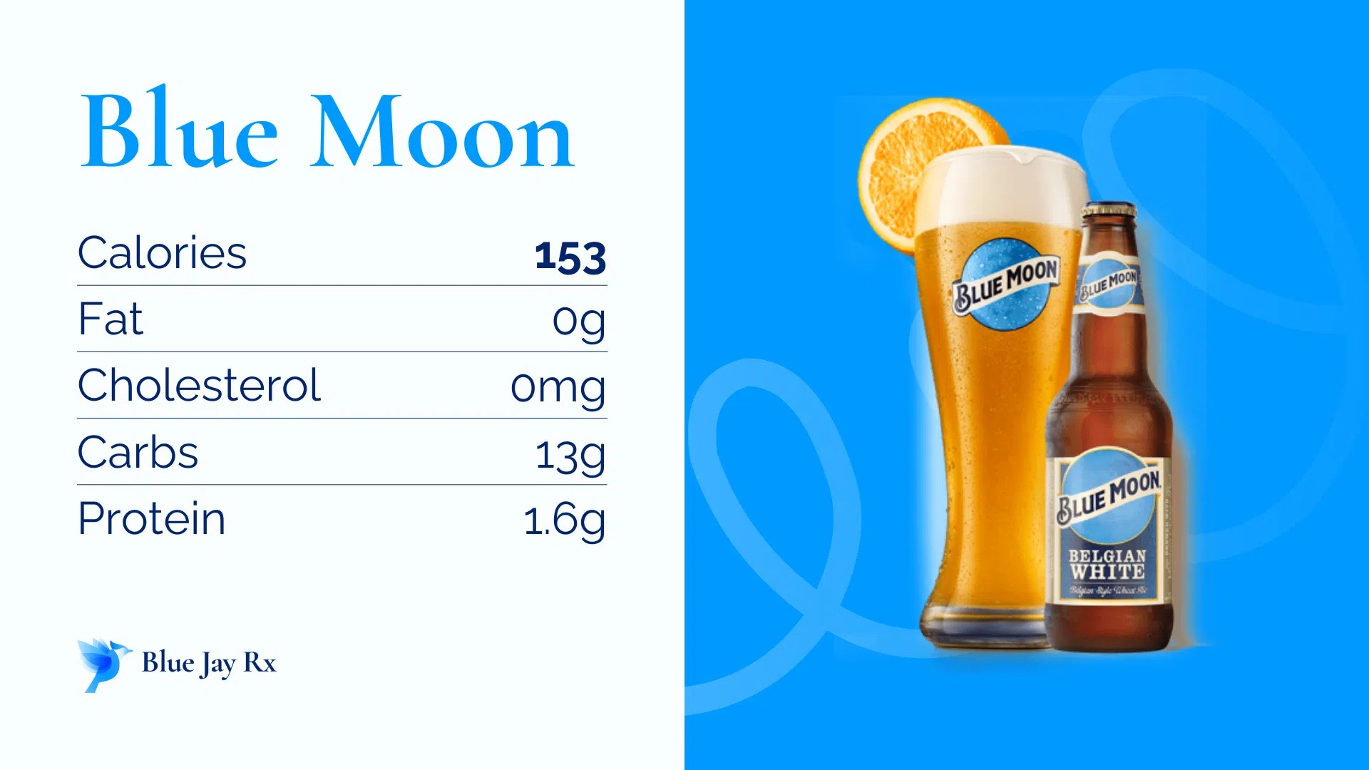 Blue Moon Calories and Nutrition Facts One Blue Moon 153 Calories