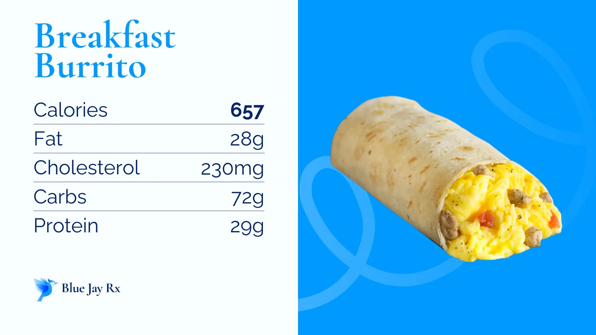 Breakfast Burrito Calories and Nutrition Facts One Breakfast Burrito