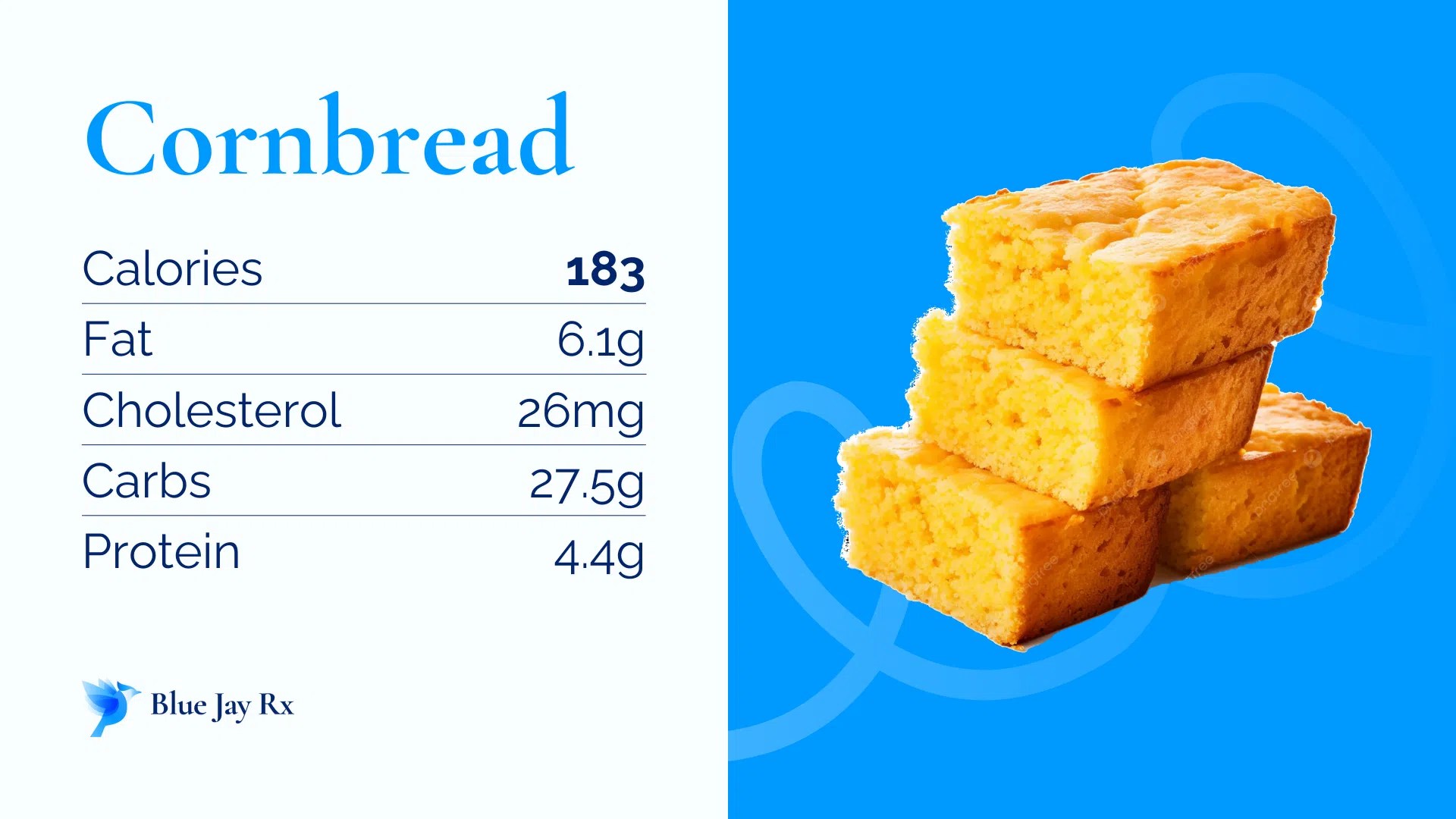 Cornbread Calories and Nutrition Facts One Cornbread 183 Calories
