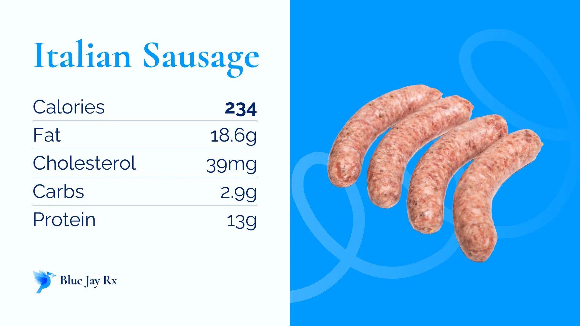 Italian Sausage Calories and Nutrition Facts One Italian Sausage
