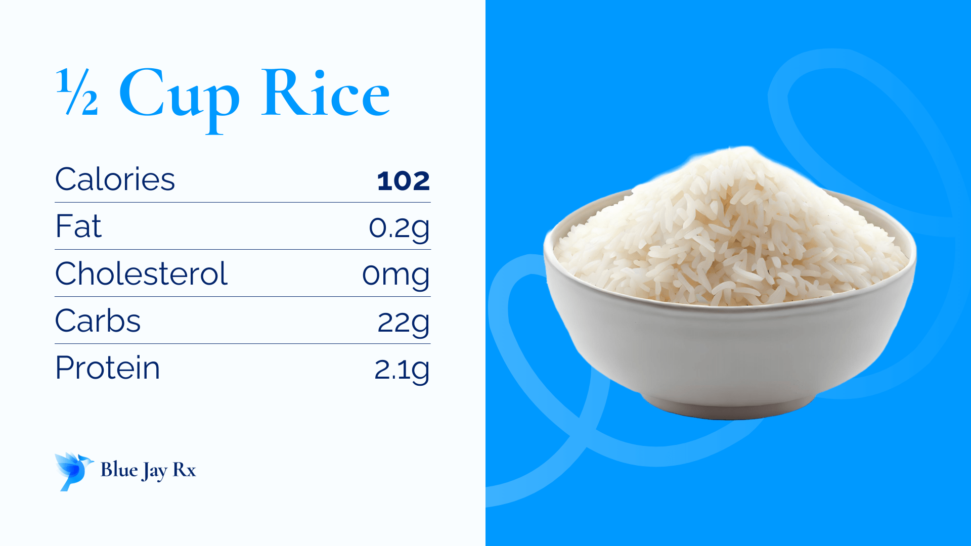 ½ Cup Rice Calories and Nutrition Facts Onehalf Cup of Rice 102
