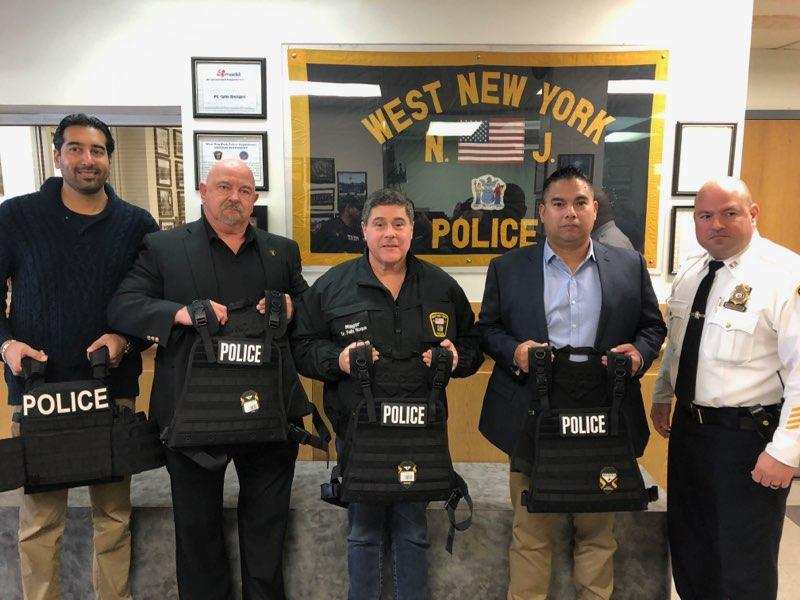 West New York Police Department receives 5 rifle rated ballistic vests