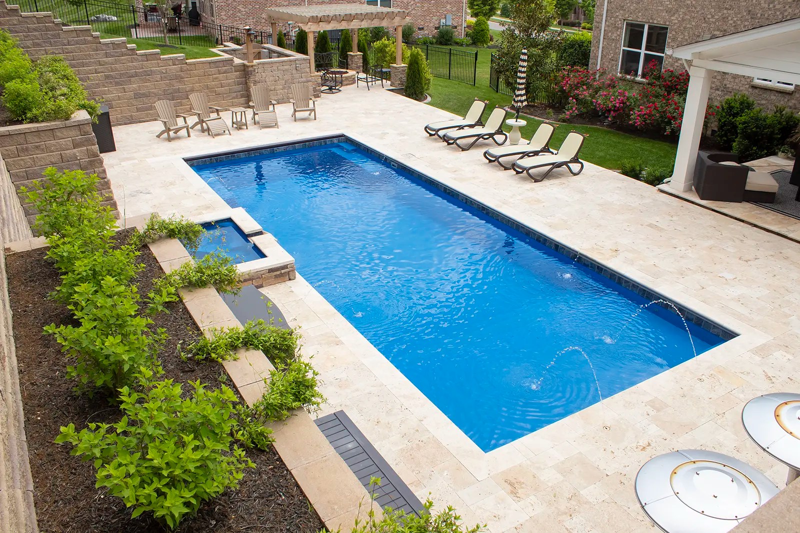 The Leisure Pools Pinnacle™ Inground Pool Blue Orca Pools