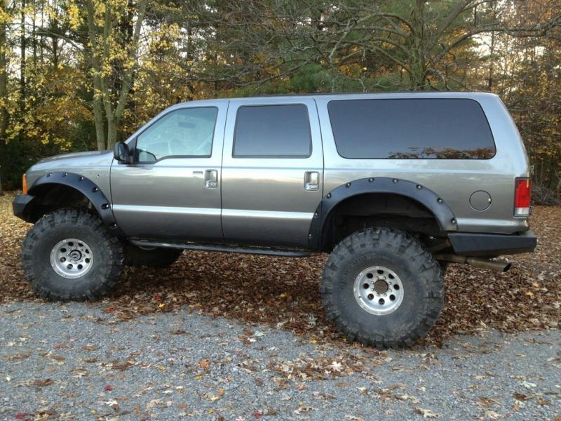 Modified Bushwacker Fender Flares For Ford Excursion Blue Oval Trucks