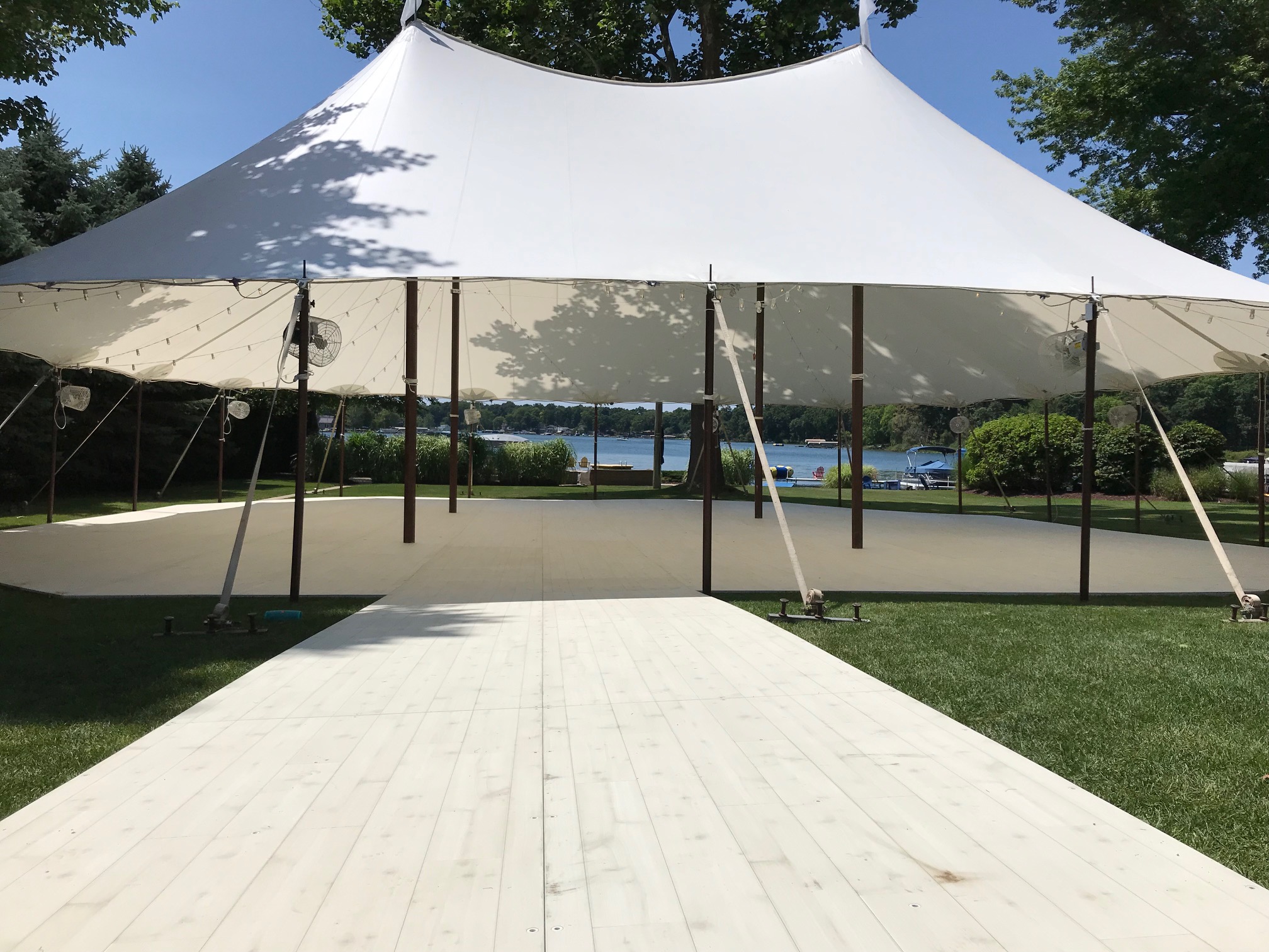 Temporary Hardwood Flooring Blue Peak Tents, Inc.
