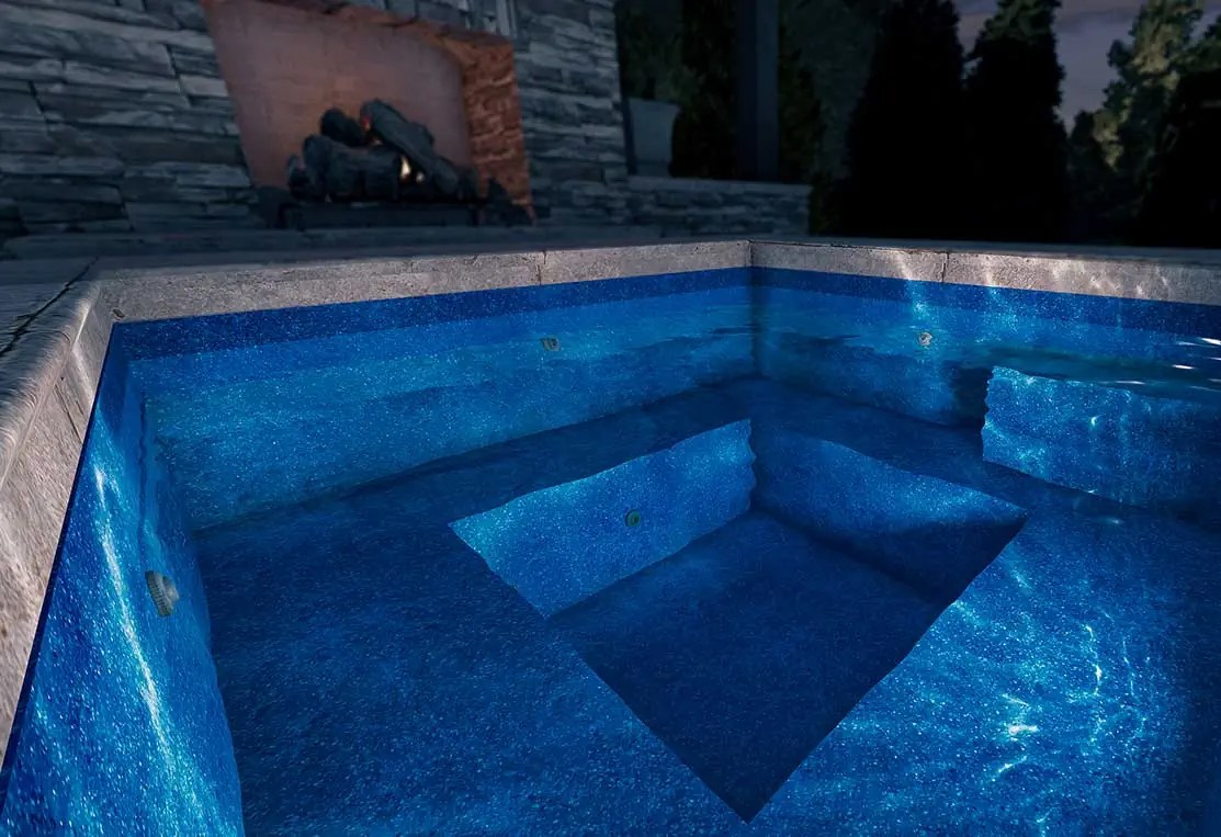 Stylish Pool Designs Blue Line Pools