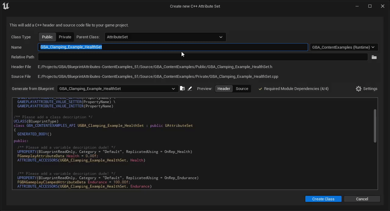 Attribute Wizard Blueprint Attributes
