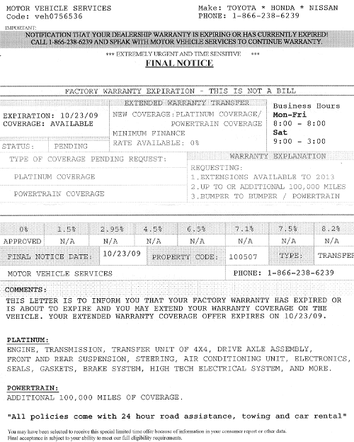 Scam of the Week Car Warranty The Mep Report Debate Podcast