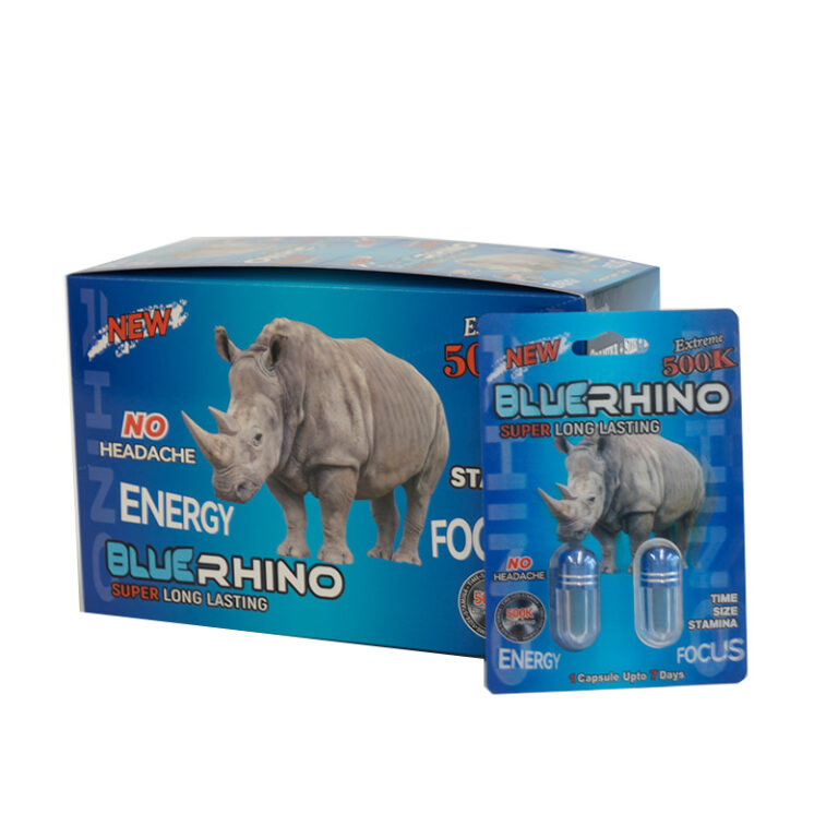 Rhino Blue Rhino 500k Double 40 Pills Pack Blue Rhino Pill