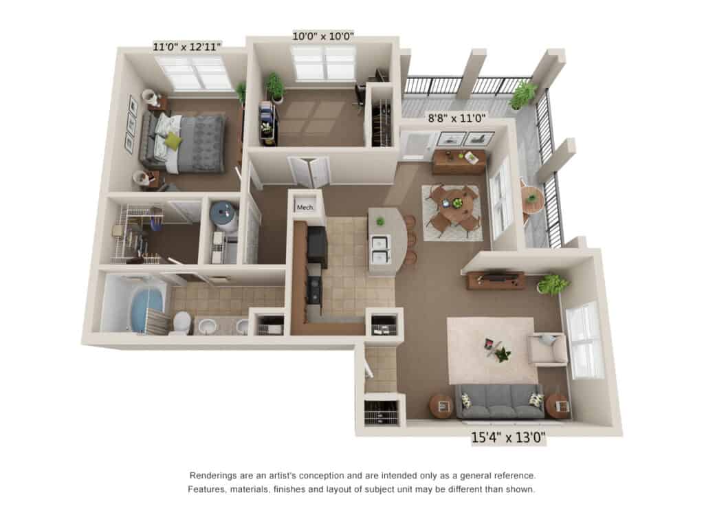Midland Apartment Floor Plans for Rental Properties Blue Ridge