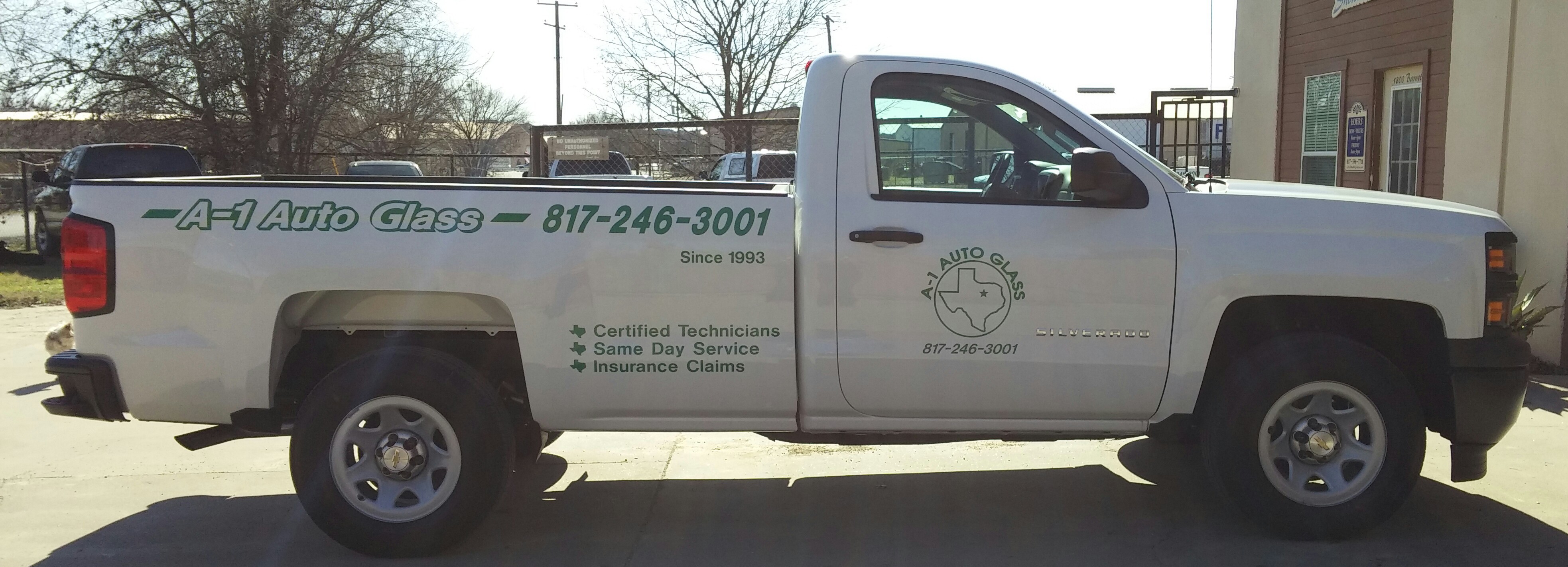 Blue Ridge Signs Truck Lettering for A1 Auto Glass Blue Ridge Signs