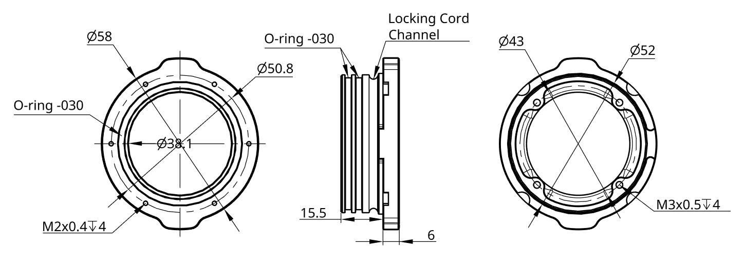 Oring Flange for Custom Underwater Housings