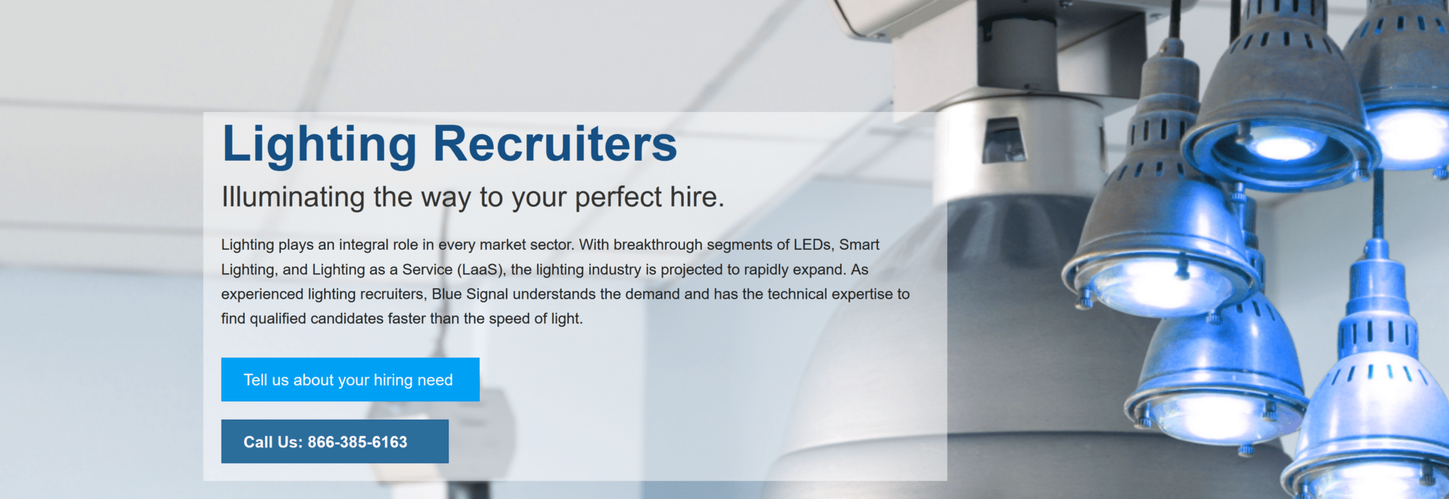 Lighting Recruiters Blue Signal Search