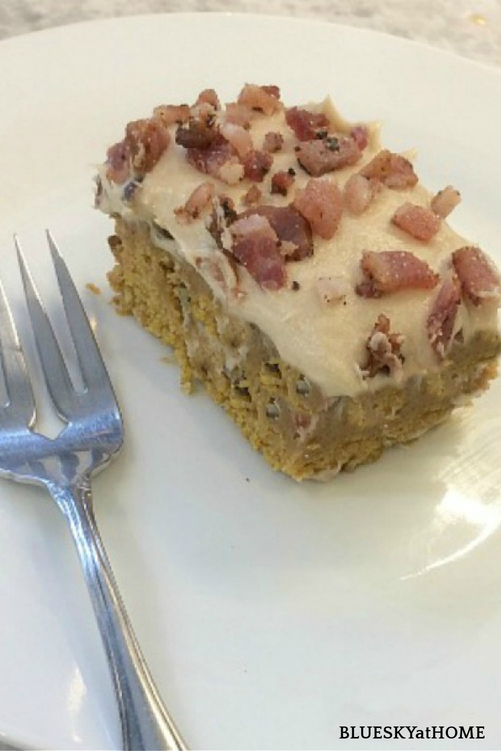 Pumpkin Bacon Bars with Caramel Frosting Bluesky at Home