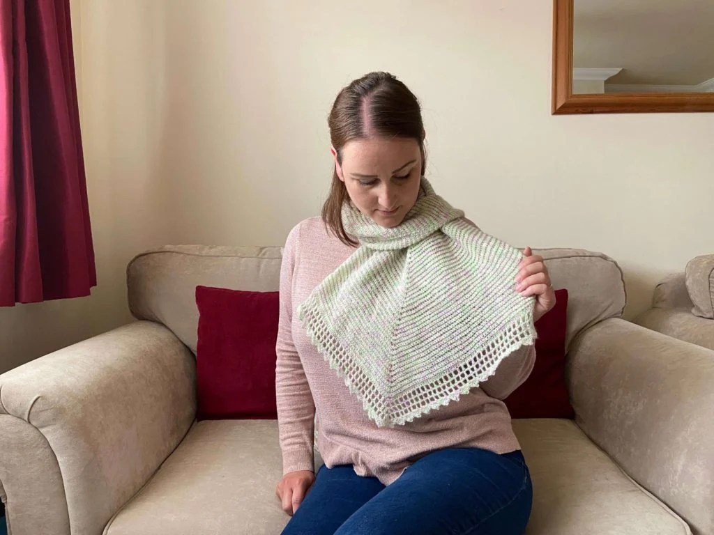 Lightweight Crochet Spiral Scarf free pattern Blue Star Crochet