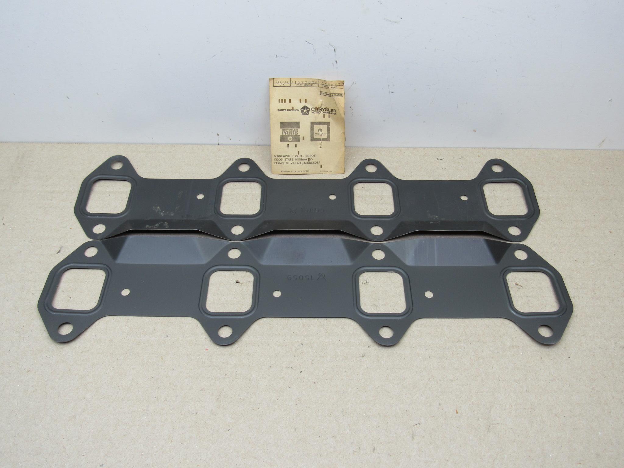Gasket Exhaust Manifold 1670508 Pair V8 318 Poly Dodge