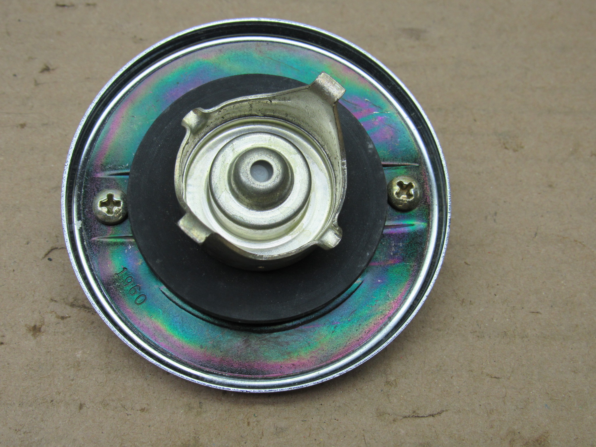 Gas Filler Tube Cap 3906653 A Body Chrome 1975 NOS SHIPS