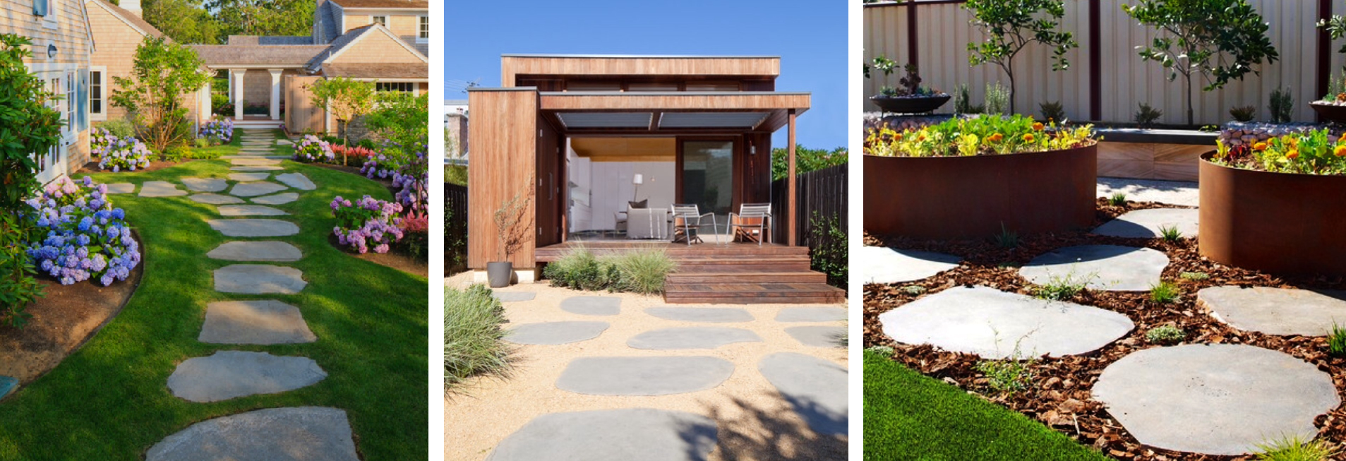 Bluestone stepping stones garden pavers