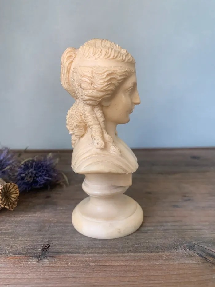 SOLDOUTドイツ 70s Artemis Diana アルテミス ダイアナ 胸像 置物 アイボリー ヴィンテージ・アンティーク