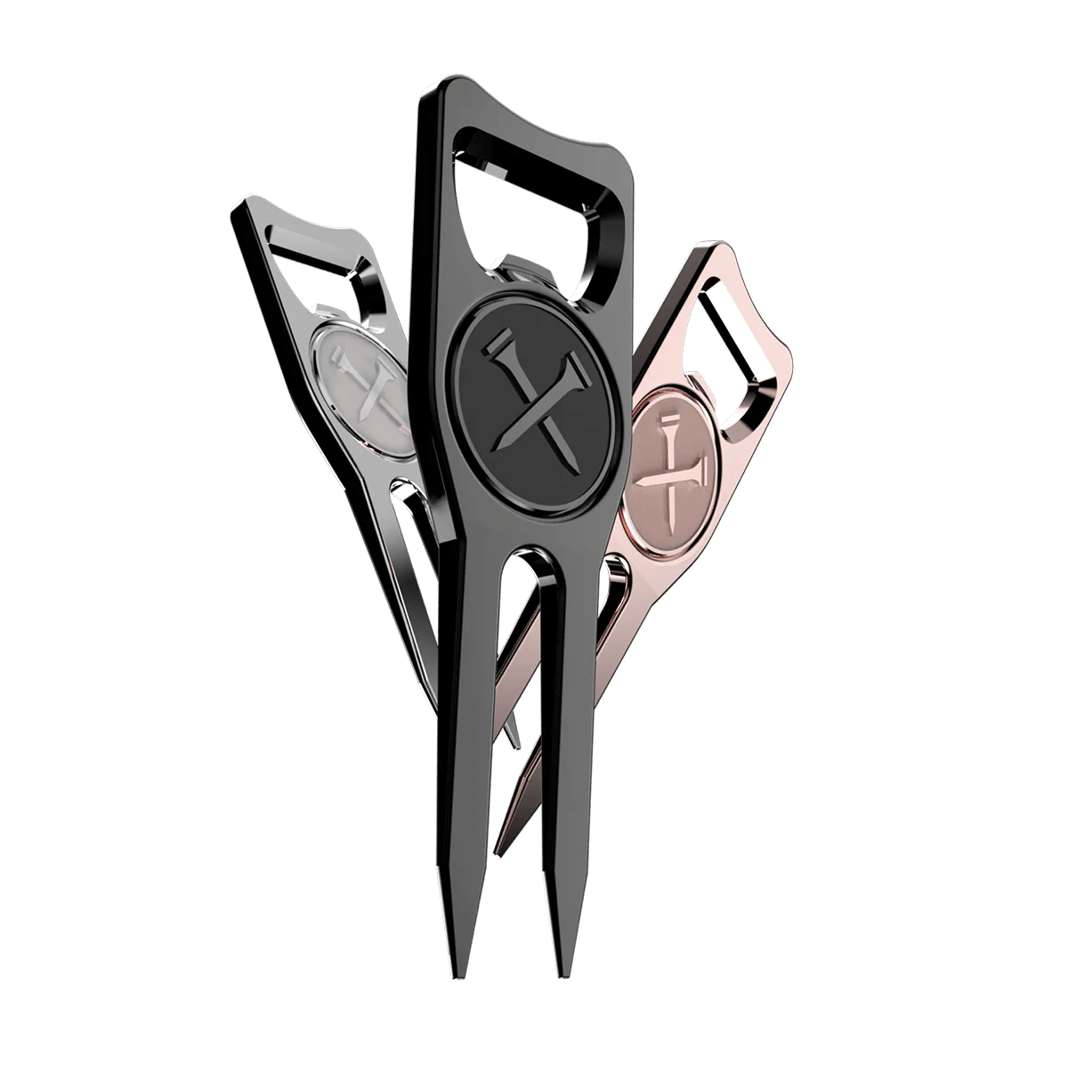 6in1 Premium Golf Divot Tool & Ball Marker Blue Tees Golf