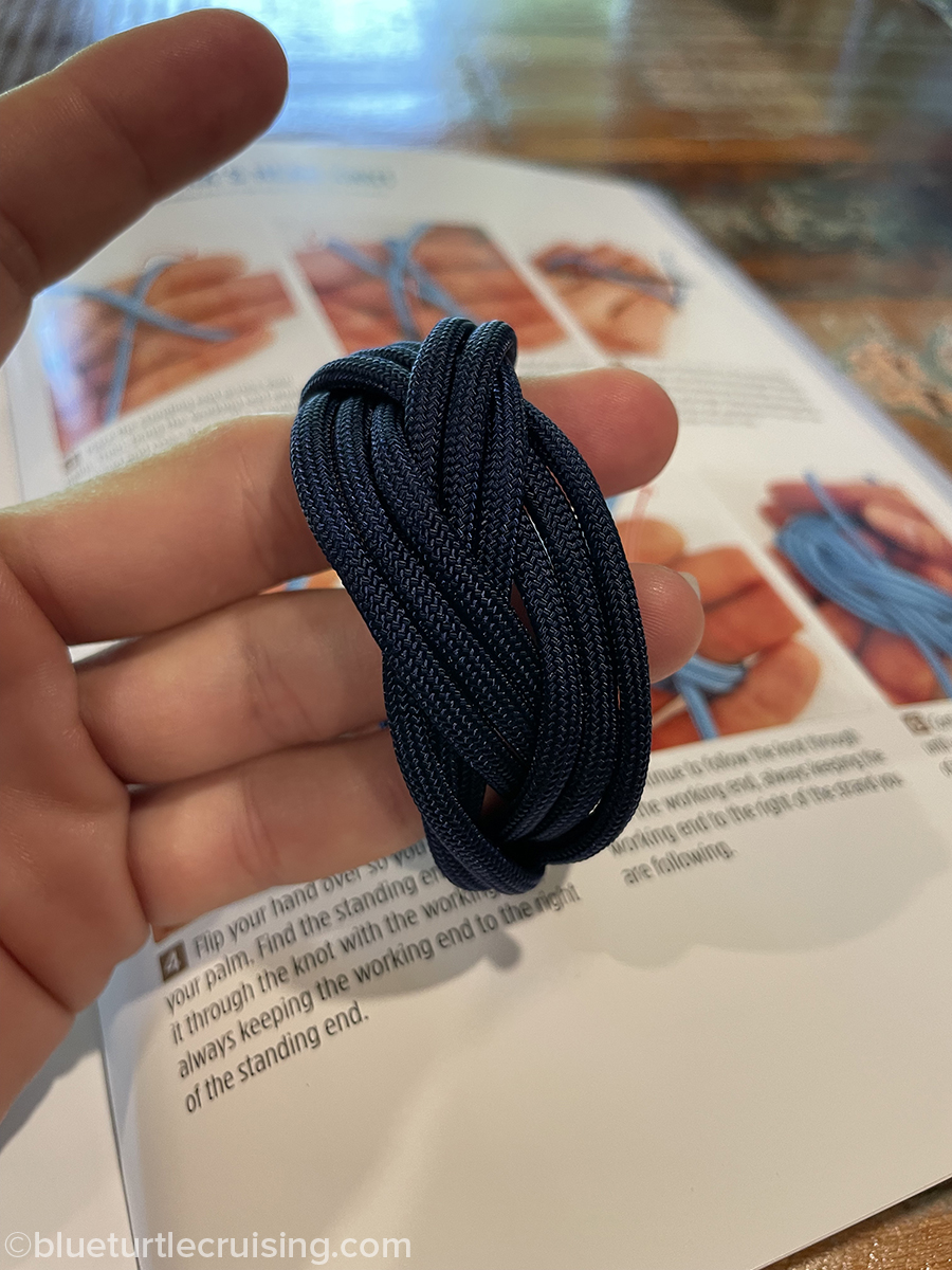 DIY Steering Wheel Wrap French Whipping with Paracord Blue Turtle