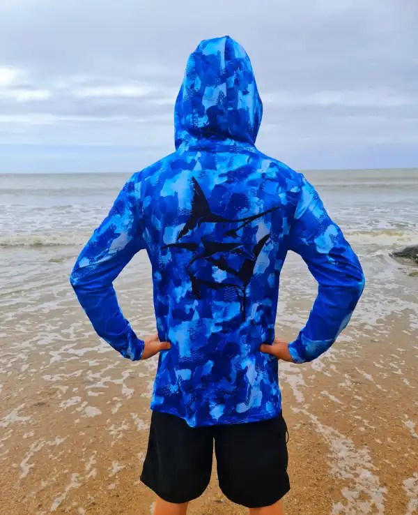 HOODED LONG SLEEVE Bluewater Offshore Fishing Clothing