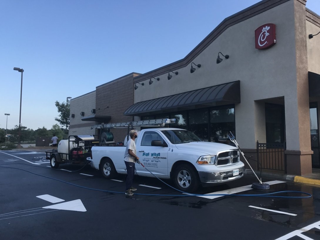 Commercial Pressure Washing Raleigh NC Blue Wave Pressure Washing