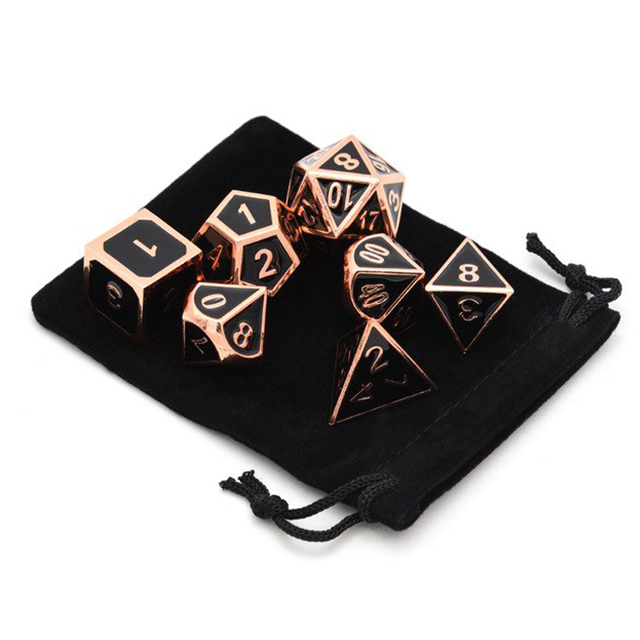 Metal Dice Set Chaotic Good BlueWizardGaming Unique DnD Dice