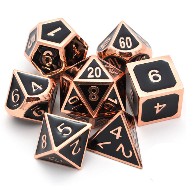 Metal Dice Set Chaotic Good BlueWizardGaming Unique DnD Dice