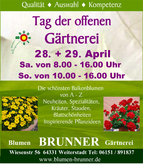 Gärtnerei Brunner Weiterstadt/Riedbahn