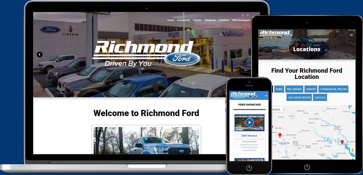 Richmond Ford website by blurFactor Charlotte NC  Design