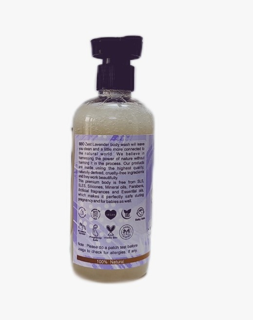 BBO Zest Forever Lavender Body Wash with Lavender Hydrosol with Argon