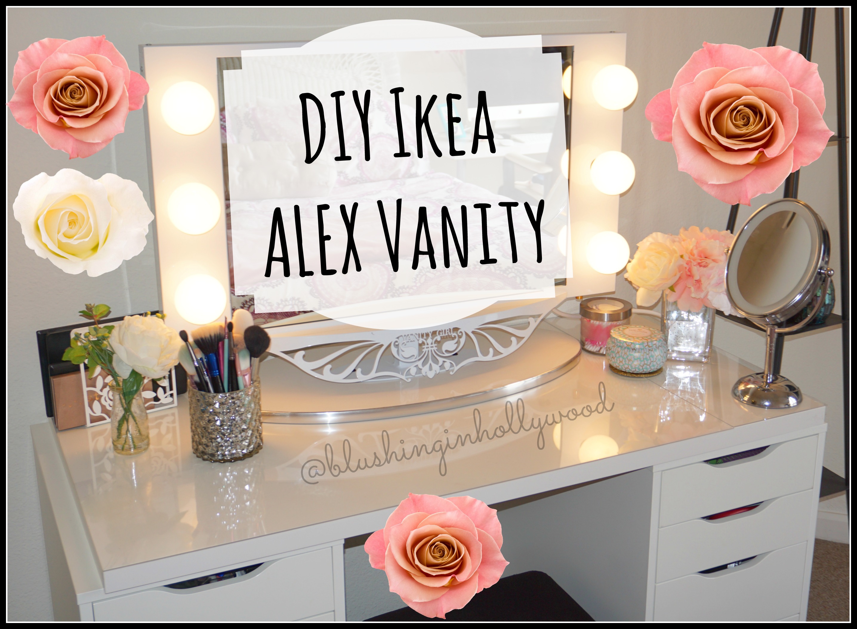 Blushing in Hollywood — DIY Ikea ALEX Vanity
