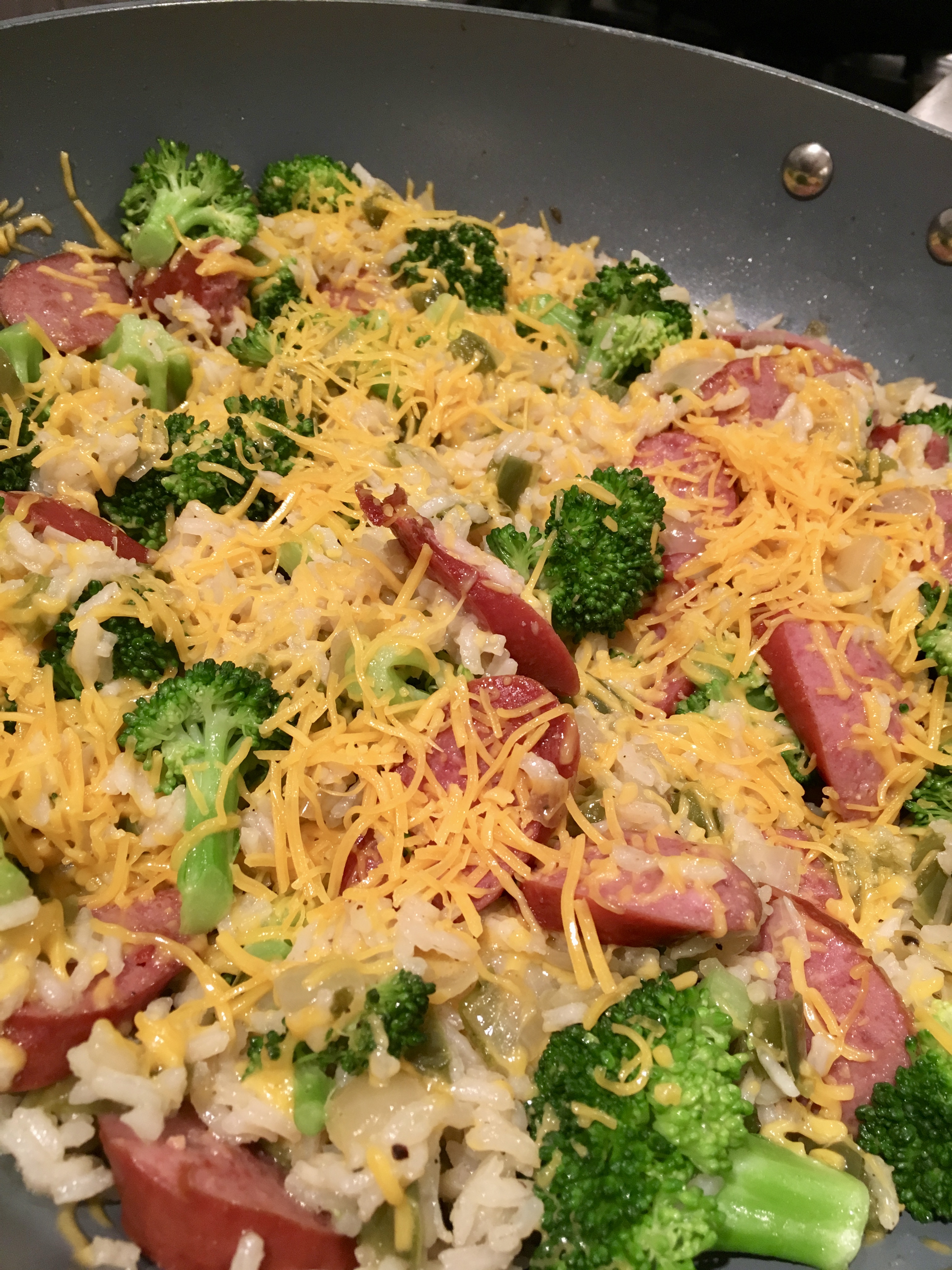 Cheesy Kielbasa, Rice and Broccoli Blythes Blog