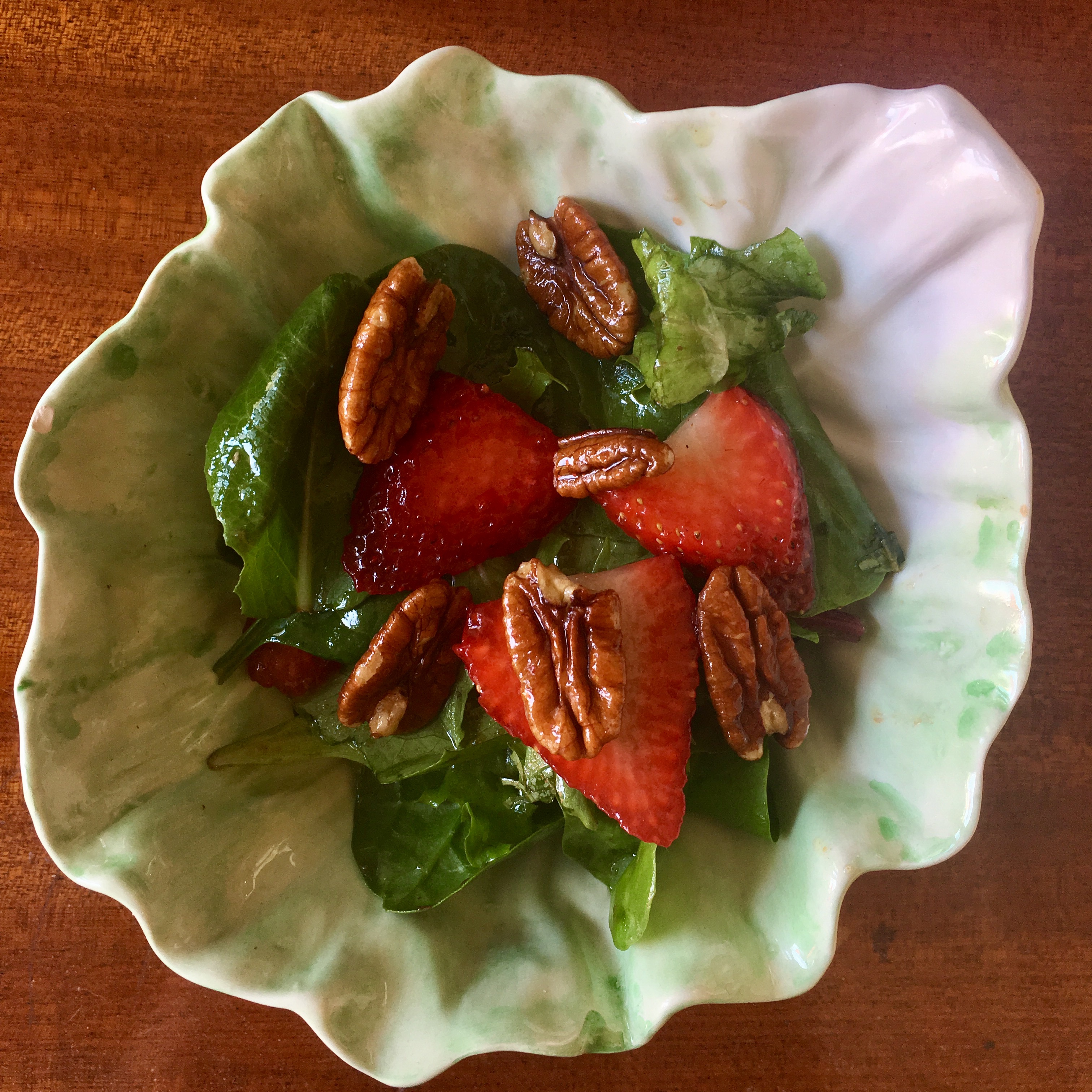 Mixed Green Salad with Strawberries & Pecans