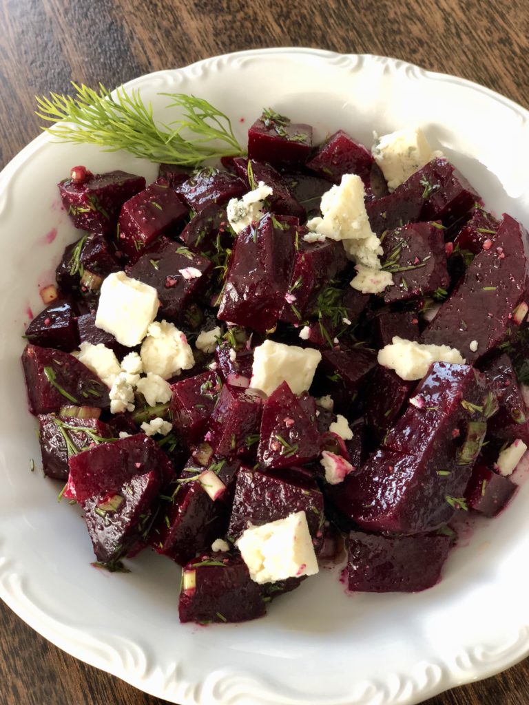Chopped Roasted Beet and Blue Cheese Salad Blythes Blog